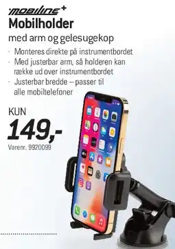Thansen Mobilholder (med arm og gevind sugekop) tilbud