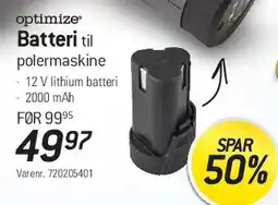 Thansen Batteri til polermaskine tilbud