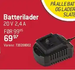 Thansen Batterilader 20V 2,4 A tilbud