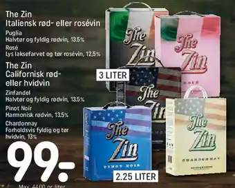 The Zin (boxvin) - italiensk eller californisk, 2.25–3 liter