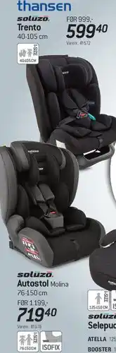 Thansen Soluzo Autostole tilbud