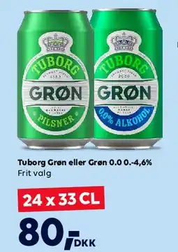BorderShop Tuborg Grøn / Tuborg Grøn 0,0 tilbud