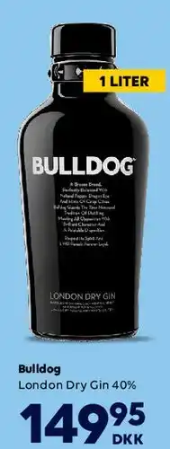 BorderShop Bulldog London Dry Gin tilbud