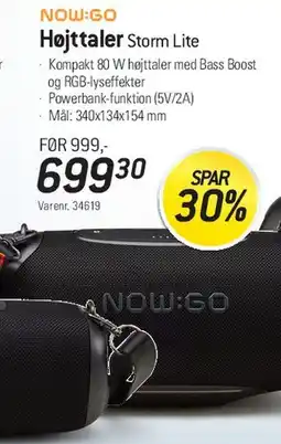 Thansen NOW:GO Højtaler Storm Lite tilbud