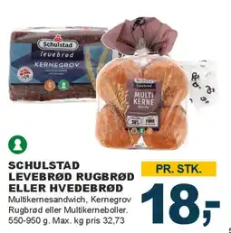 Let-Køb Schulstad levebrød / rugbrød / hvedebrød tilbud