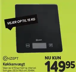 Din Isenkræmmer Køkkenvægt (sort) tilbud