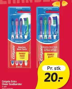 Fakta Tyskland Colgate Extra Clean Tandbørster (4-pak) tilbud