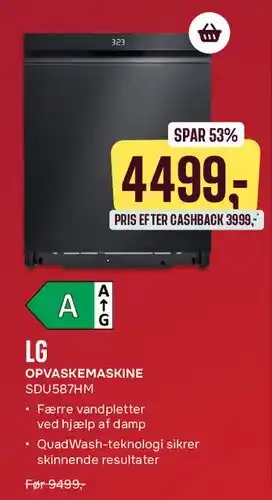 Skousen LG opvaskemaskine SDU587HM tilbud