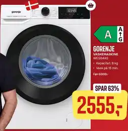 Skousen GORENJE vaskemaskine tilbud
