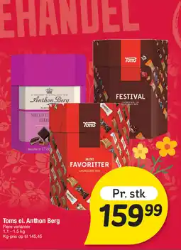 Fakta Tyskland Toms el. Anthon Berg tilbud