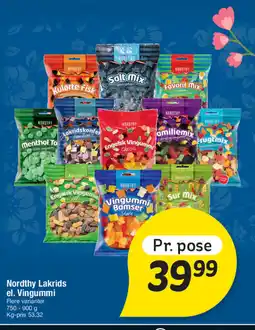 Fakta Tyskland Nordthy Lakrids el. Vingummi tilbud