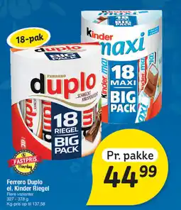 Fakta Tyskland Ferrero Duplo el. Kinder Riegel tilbud