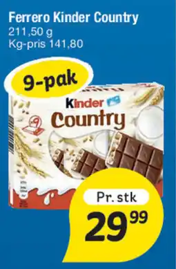 Fakta Tyskland Ferrero Kinder Country tilbud