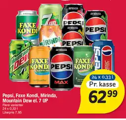 Fakta Tyskland Pepsi, Faxe Kondi, Mirinda, Mountain Dew el. 7 UP tilbud