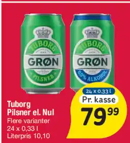 Fakta Tyskland Tuborg Pilsner el. Nul tilbud
