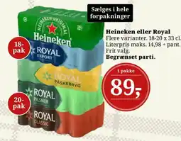 Dagli'Brugsen Heineken eller royal tilbud