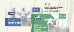 Dagli'Brugsen Lambi Classic toiletpapir eller Køkkenrulle. tilbud