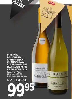 MENY Philippe bouchard saint-veran chardonnay eller domaine marillier père et fils chablis tilbud
