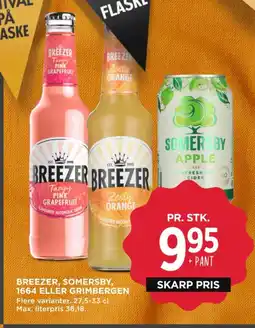 MENY Breezer, somersby, 1664 eller grimbergen tilbud