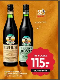 MENY Fernet-branca eller branca menta tilbud