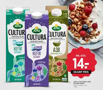 MENY Arla cultura a38 eller kefir tilbud