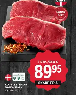 MENY Koteletter af dansk kalv tilbud