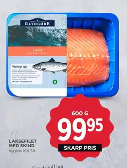 MENY Laksefilet med skind tilbud