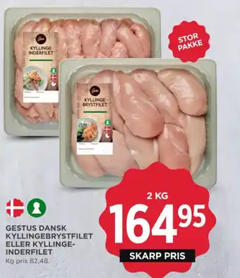 MENY Gestus dansk kyllingebrystfilet eller kyllinge- inderfilet tilbud