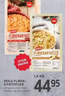 MENY Peka fløde- kartofler tilbud