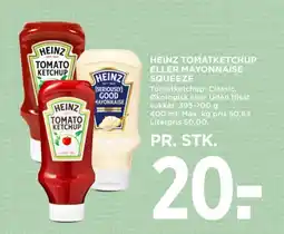 MENY Heinz tomatketchup eller mayonnaise squeeze tilbud