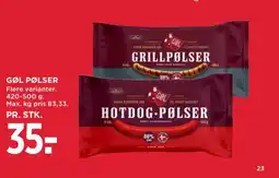 MENY Gøl pølser tilbud