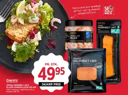 MENY Omhu færøsk laks eller håndpillede rejer tilbud