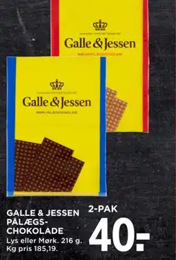MENY Galle & jessen pålægs- chokolade tilbud