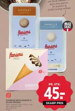 MENY Hansens økologiske is eller ispinde tilbud