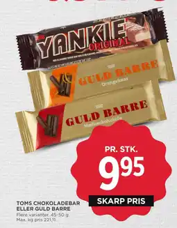 MENY Toms chokoladebar eller guld barre tilbud