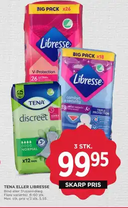 MENY Tena eller libresse tilbud