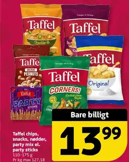 Løvbjerg Taffel chips, snacks, nødder, party mix el. party sticks tilbud