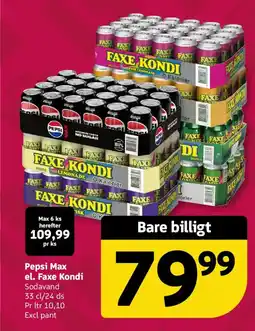 Løvbjerg Pepsi Max el. Faxe Kondi tilbud
