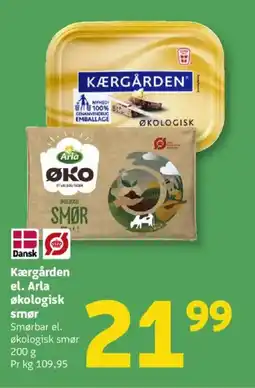Løvbjerg Dansk Kærgården el. Arla økologisk smør tilbud