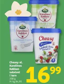 Løvbjerg Cheasy el. Karolines Køkken salatost i tern tilbud