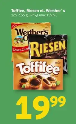 Løvbjerg Toffiee, Riesen el. Werther's tilbud