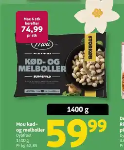 Løvbjerg Mou kød- og melboller Dybfrost tilbud