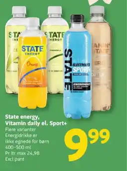 Løvbjerg State energy, Vitamin daily el. Sport+ tilbud
