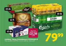 Løvbjerg Carlsberg, Tuborg, Kronenbourg el. Grimbergen øl tilbud