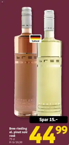 Løvbjerg Bree riesling el. pinot noir rosé tilbud
