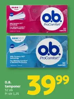 Løvbjerg O.B. tamponer tilbud
