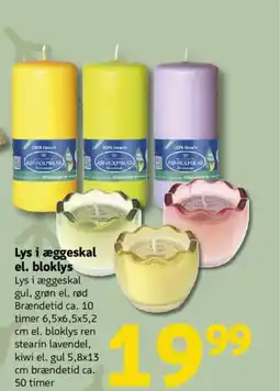 Løvbjerg Lys i æggeskal el. bloklys tilbud