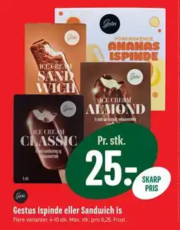 Min Købmand Gestus Ispinde eller Sandwich Is tilbud