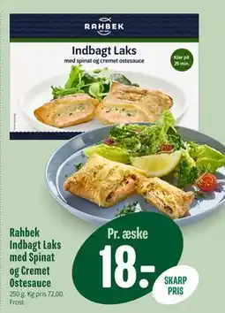 Min Købmand Rahbek Indbagt Laks med Spinat og Cremet Ostesauce tilbud