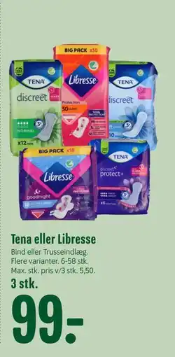 Min Købmand Tena eller Libresse tilbud